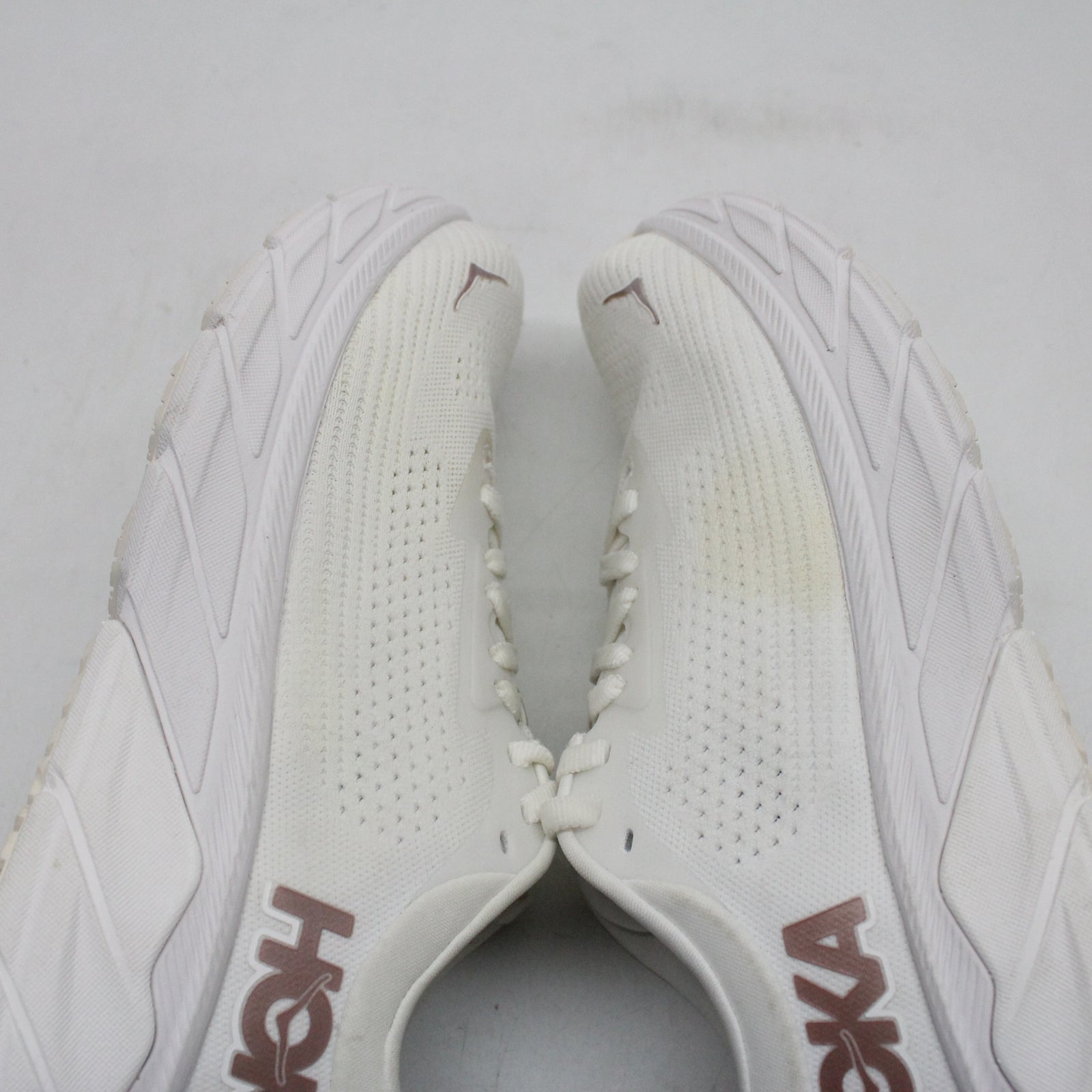 Hoka Arahi 7 1147851-BSG Textile Womens Trainers - Blanc De Blanc Rose Gold - 4.5#color_blanc de blanc rose gold