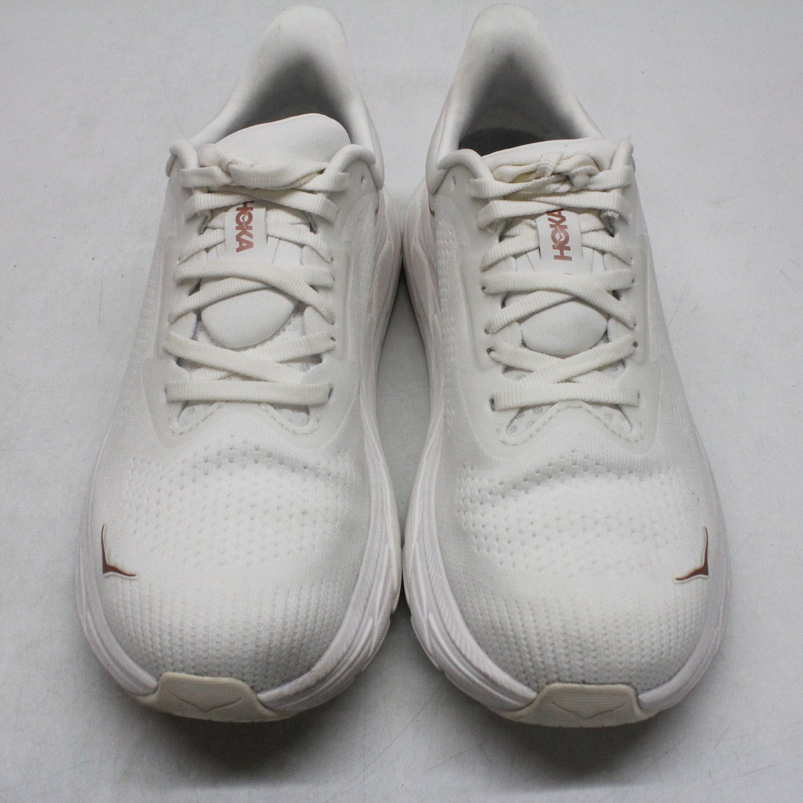 Hoka Arahi 7 1147851-BSG Textile Womens Trainers - Blanc De Blanc Rose Gold - 6.5#color_blanc de blanc rose gold