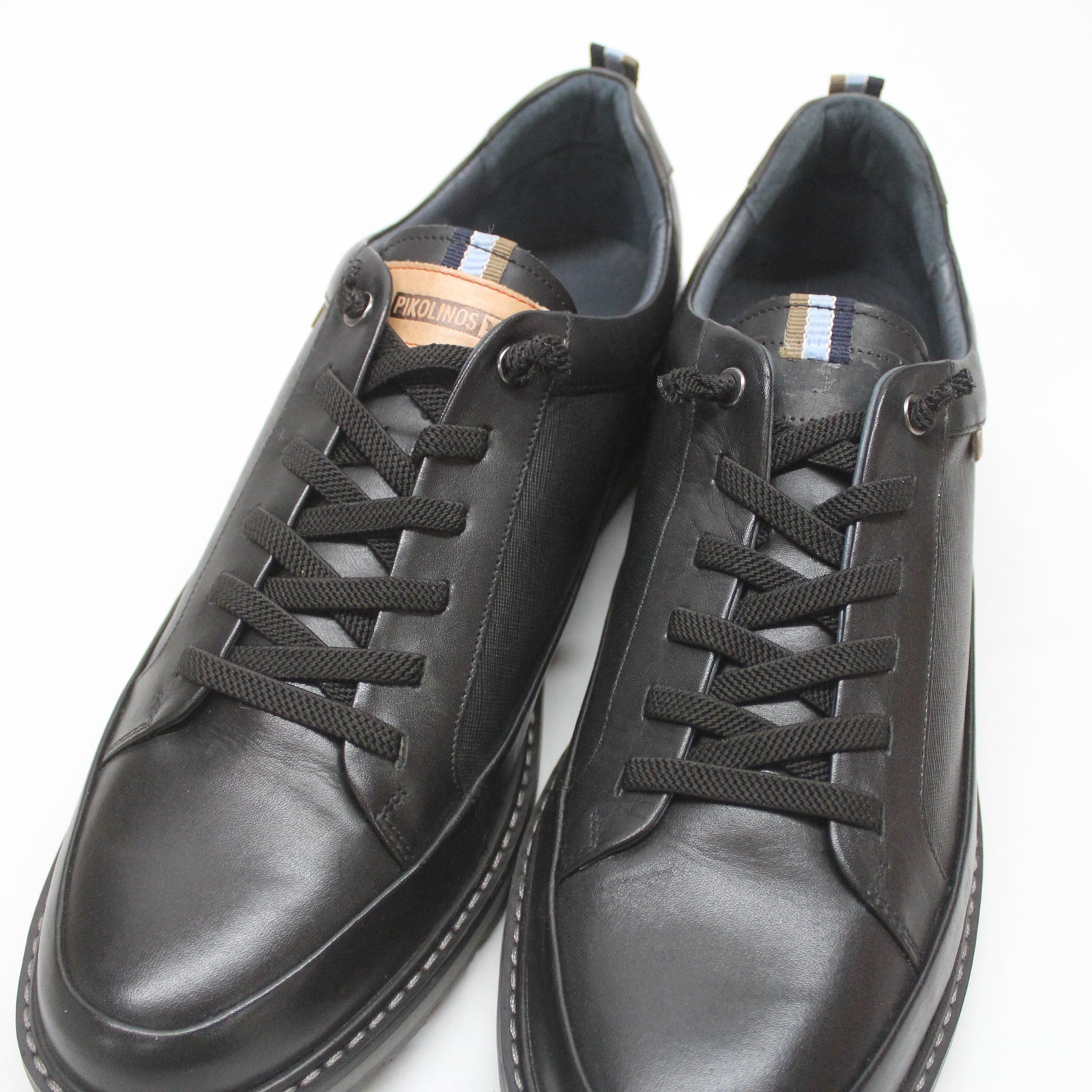Pikolinos Berna M8J-6303 M8J-6303C1 Leather Mens Shoes - Black - 45#color_black