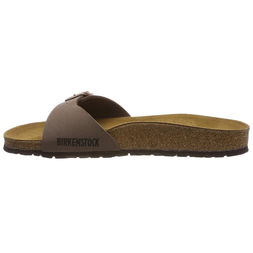 Birkenstock Madrid Birko-Flor Nubuck Unisex Slide Sandals#color_Mocca