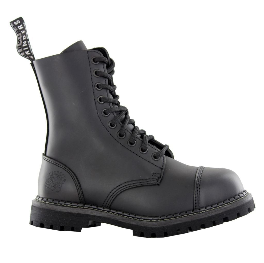 Grinders Stag CS Leather Unisex Boots#color_black