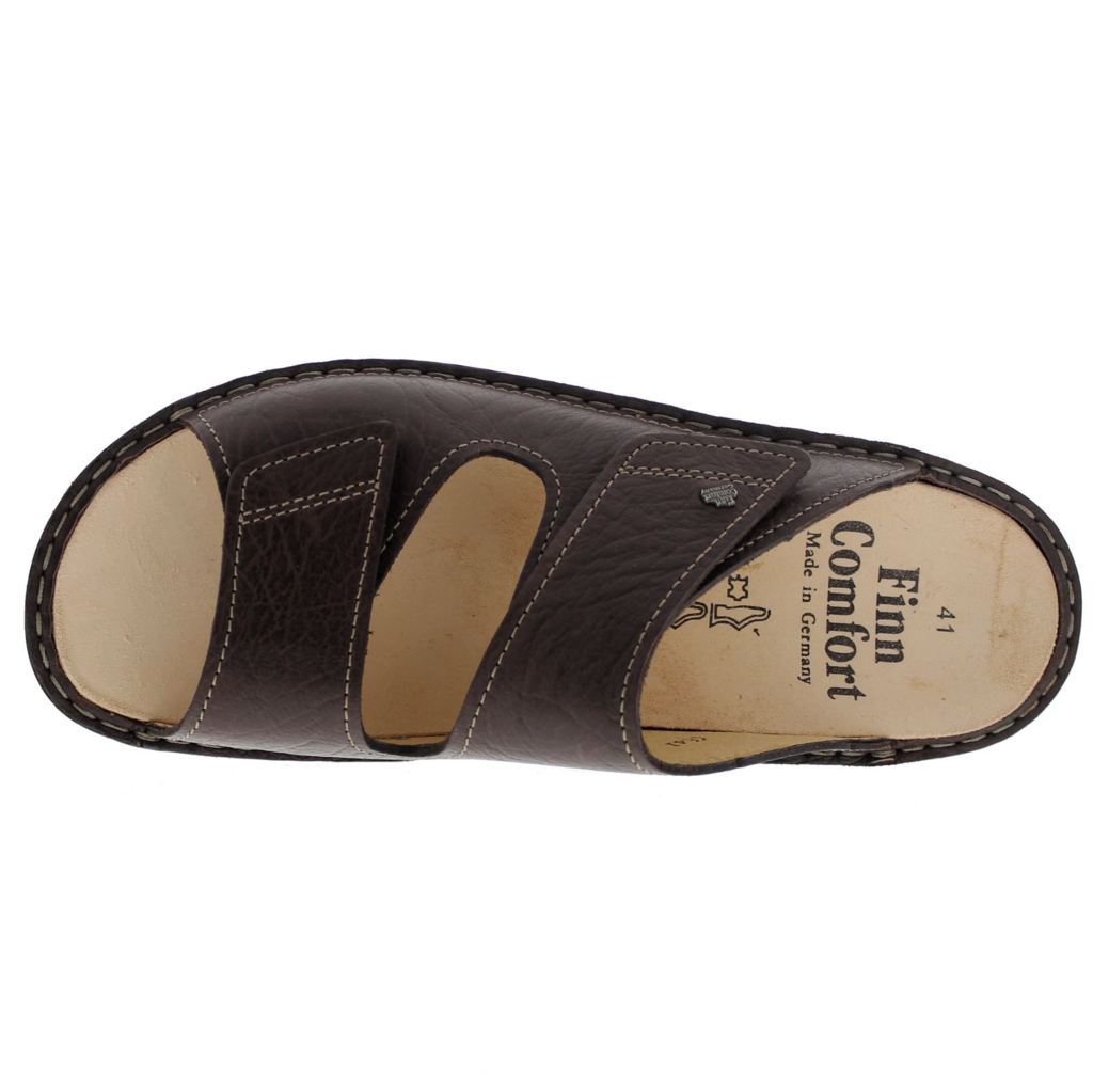 Finn Comfort Riad Leather Men's Slip-On Sandals#color_brown