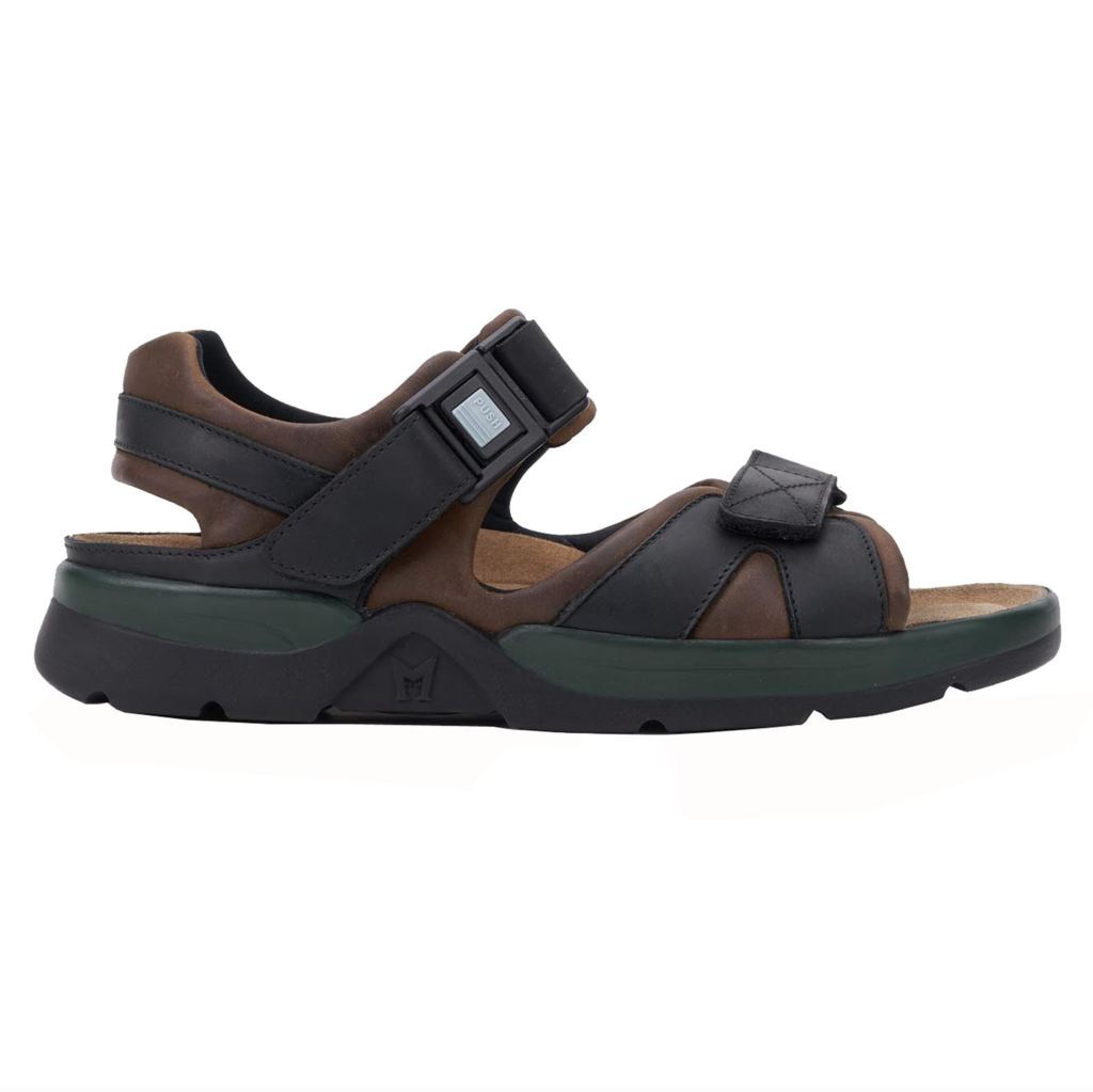 Mephisto Shark Fit Dark Brown Mens Sandals#color_brown