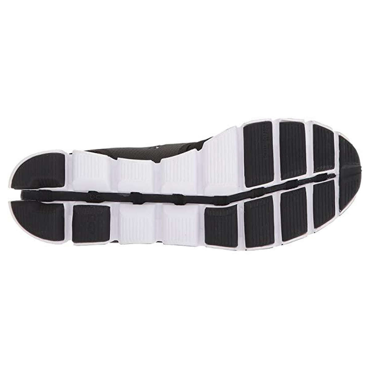 On Cloud Black White Men's Mesh Running Shoes#color_black white