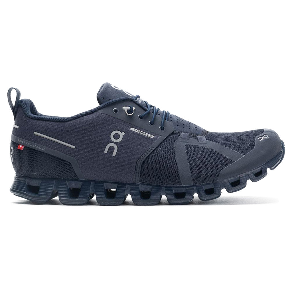 On Running Cloud Waterproof Mesh Men's Low-Top Trainers#color_navy