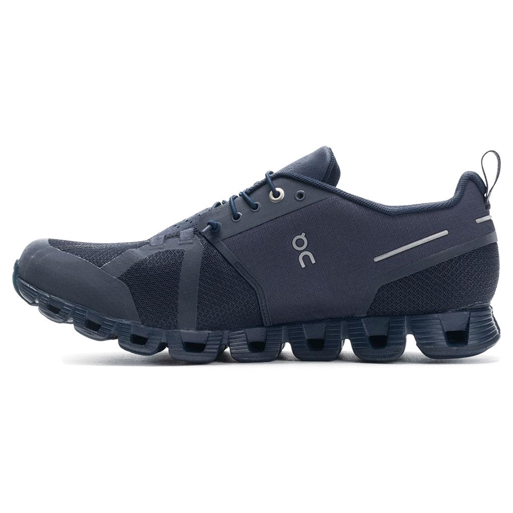 On Cloud Waterproof Mesh Men's Running Shoes#color_navy
