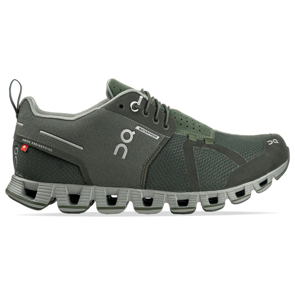 On Cloud Waterproof Mesh Men's Running Shoes#color_forest lunar