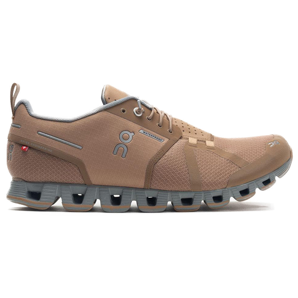 On Cloud Waterproof Mesh Men's Running Shoes#color_chai lunar