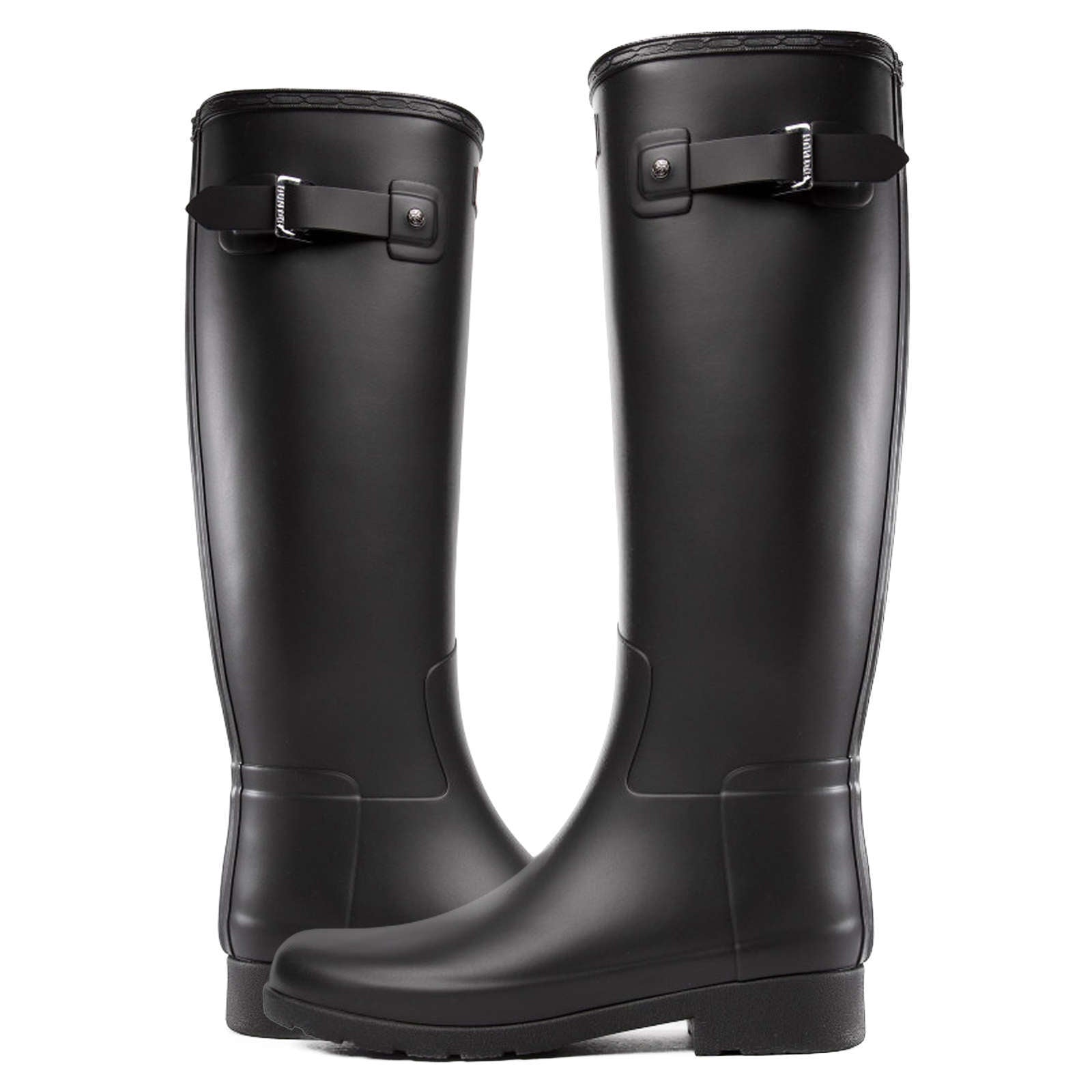 Hunter Original Refined Rubber Women's Tall Wellington Boots#color_black black