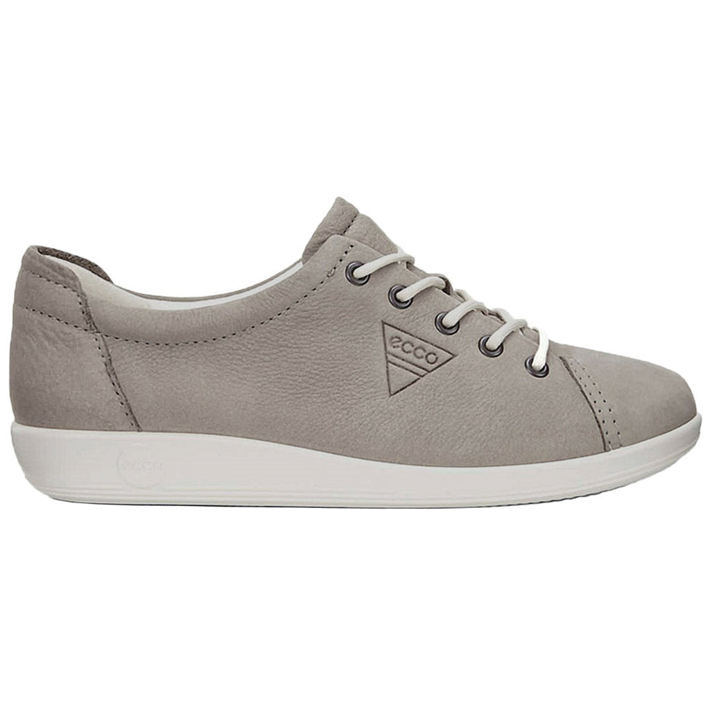 Ecco Soft 2.0 Leather Womens Trainers#color_warm grey