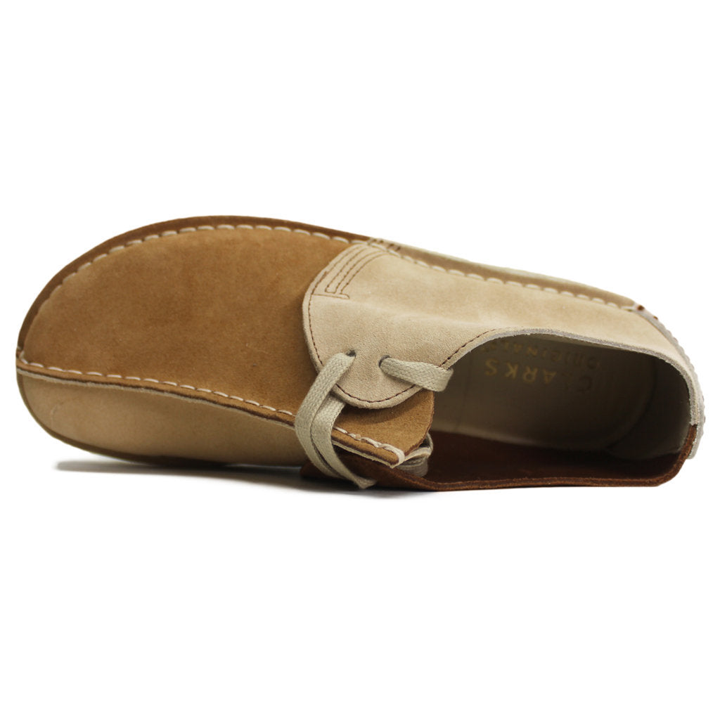 Clarks Originals Desert Trek Suede Womens Shoes#color_light tan combi