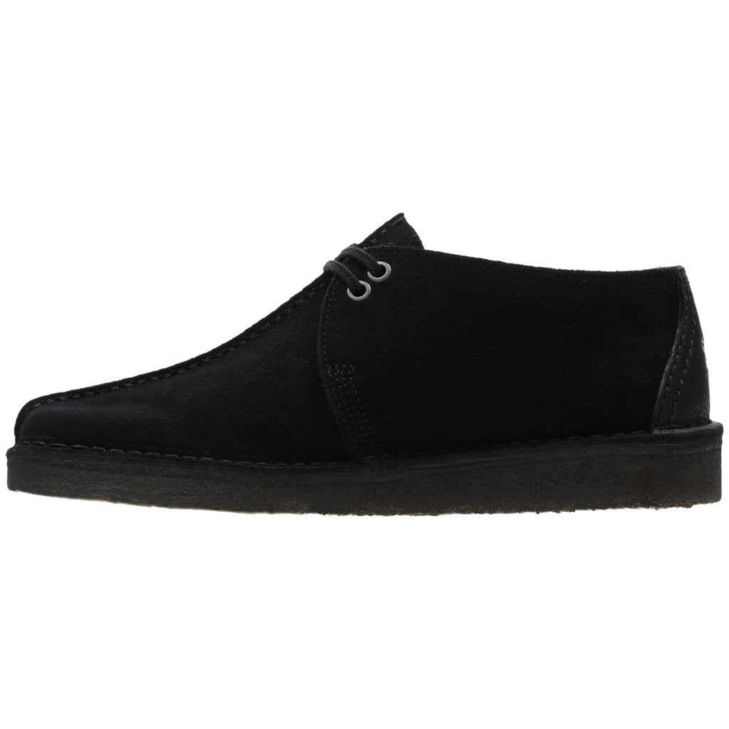 Clarks Originals Desert Trek Suede Womens Shoes#color_black