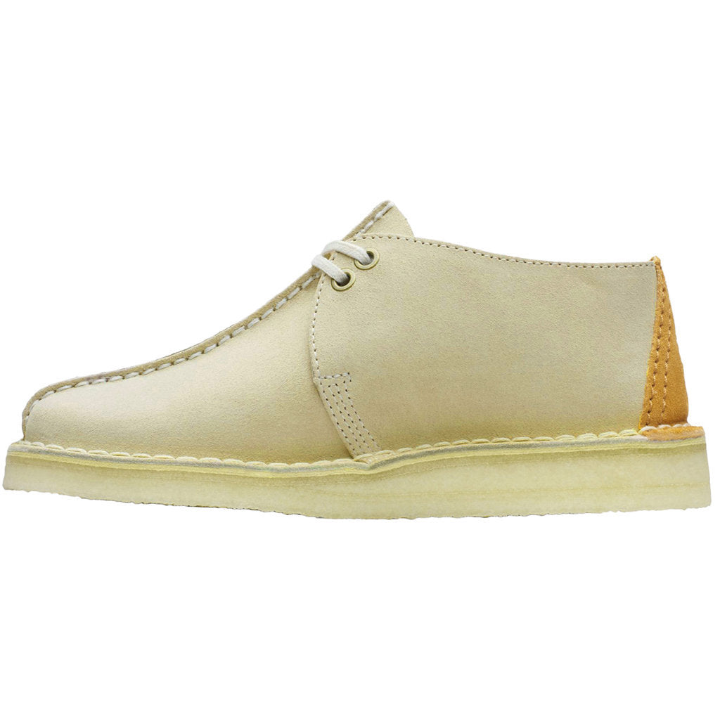 Clarks Originals Desert Trek Suede Womens Shoes#color_off white