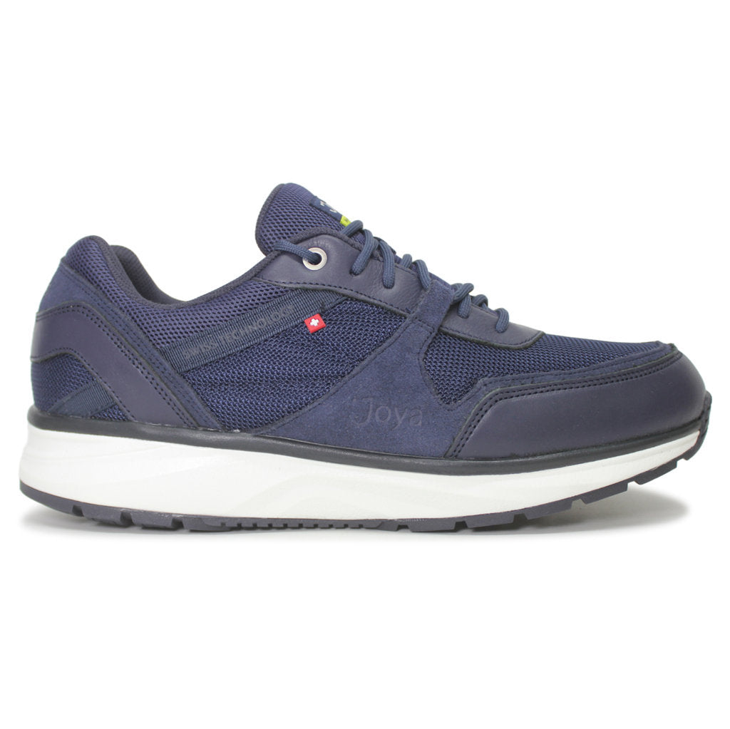 Joya Tony II Textile Leather Mens Trainers#color_dark blue