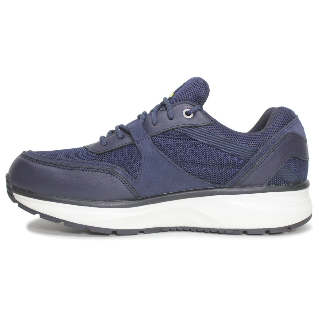 Joya Tony II Textile Leather Mens Trainers#color_dark blue