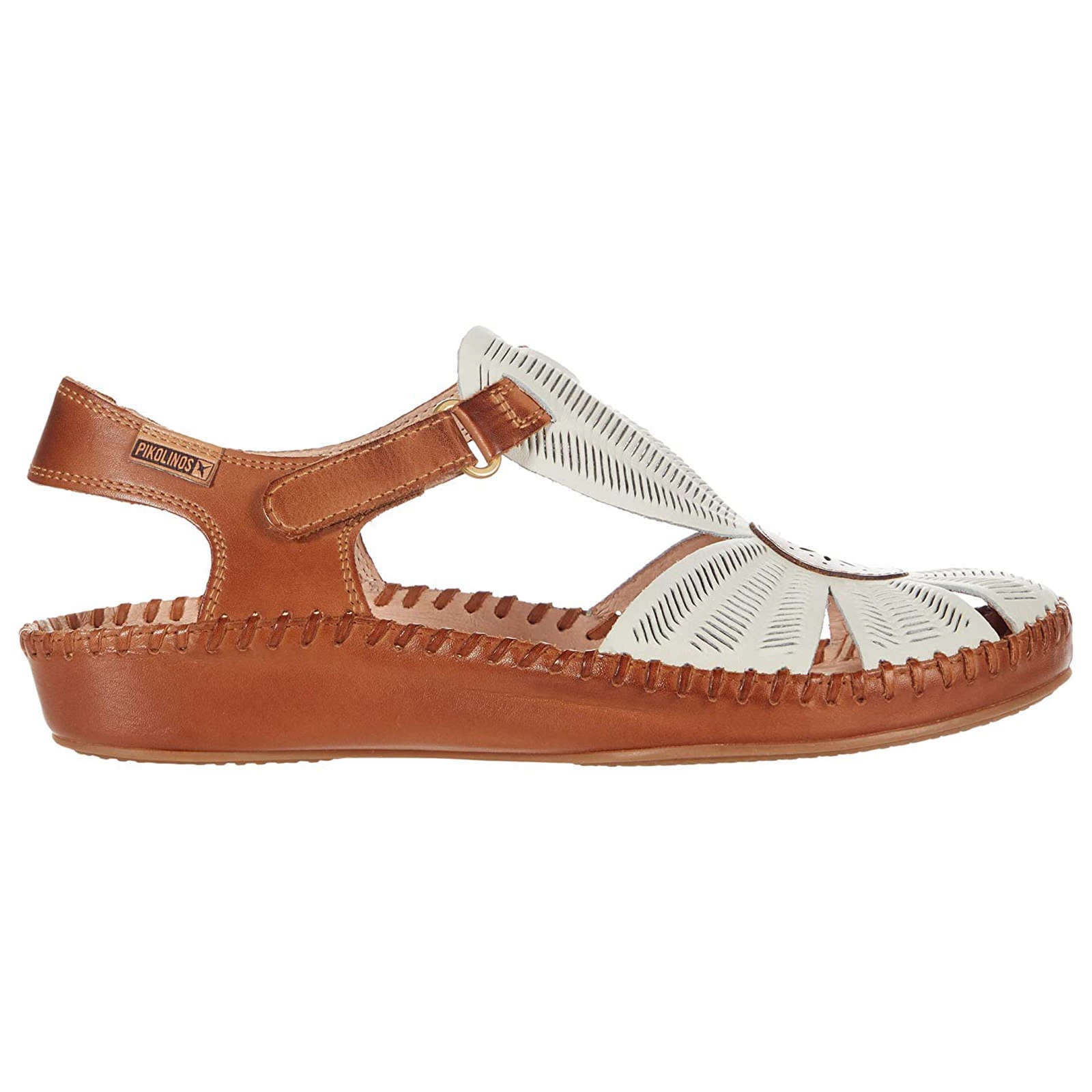 Pikolinos Puerto Vallarta 655-0575 Leather Womens Sandals#color_nata