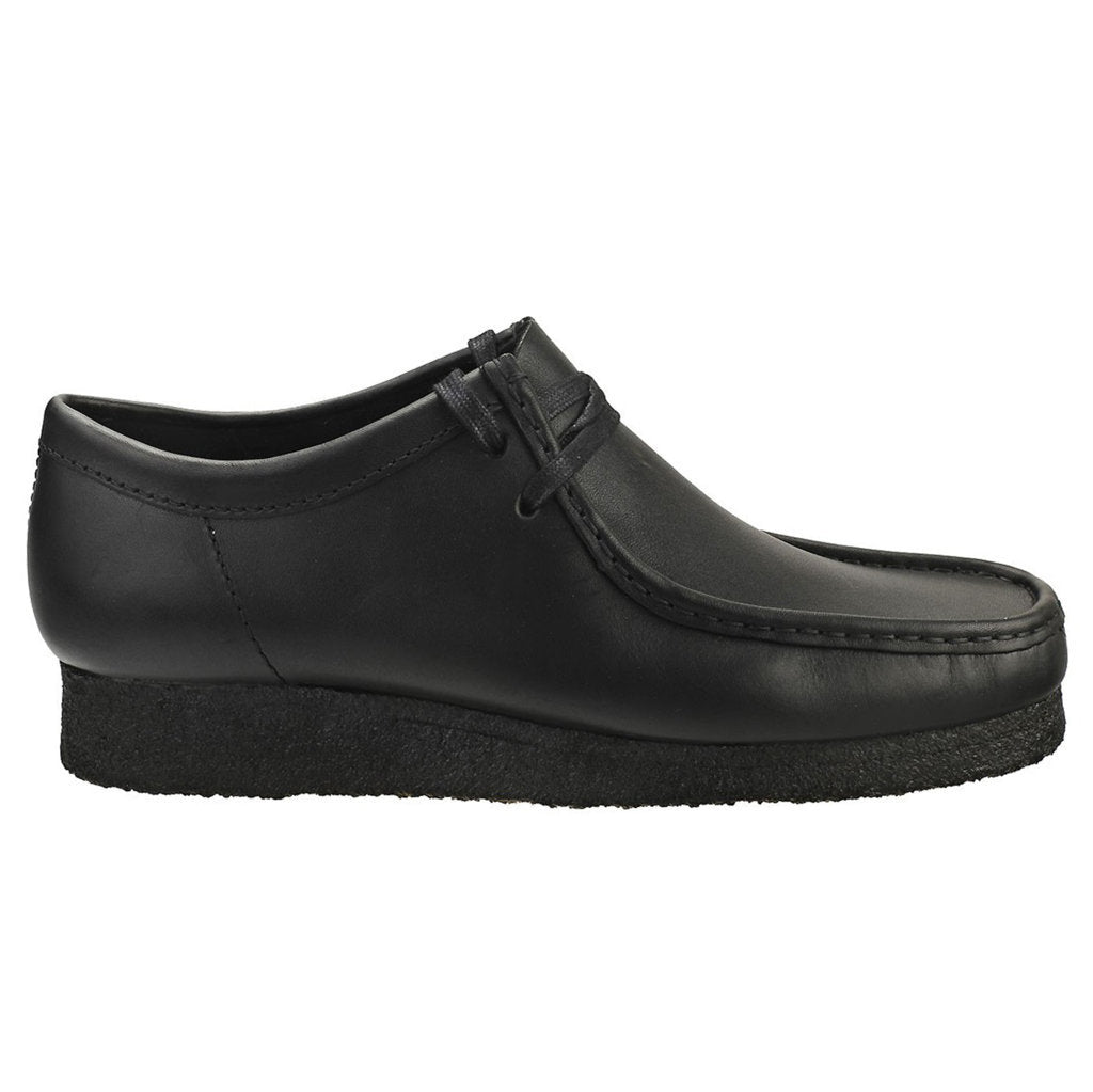 Clarks Originals Wallabee Leather Mens Shoes#color_black black