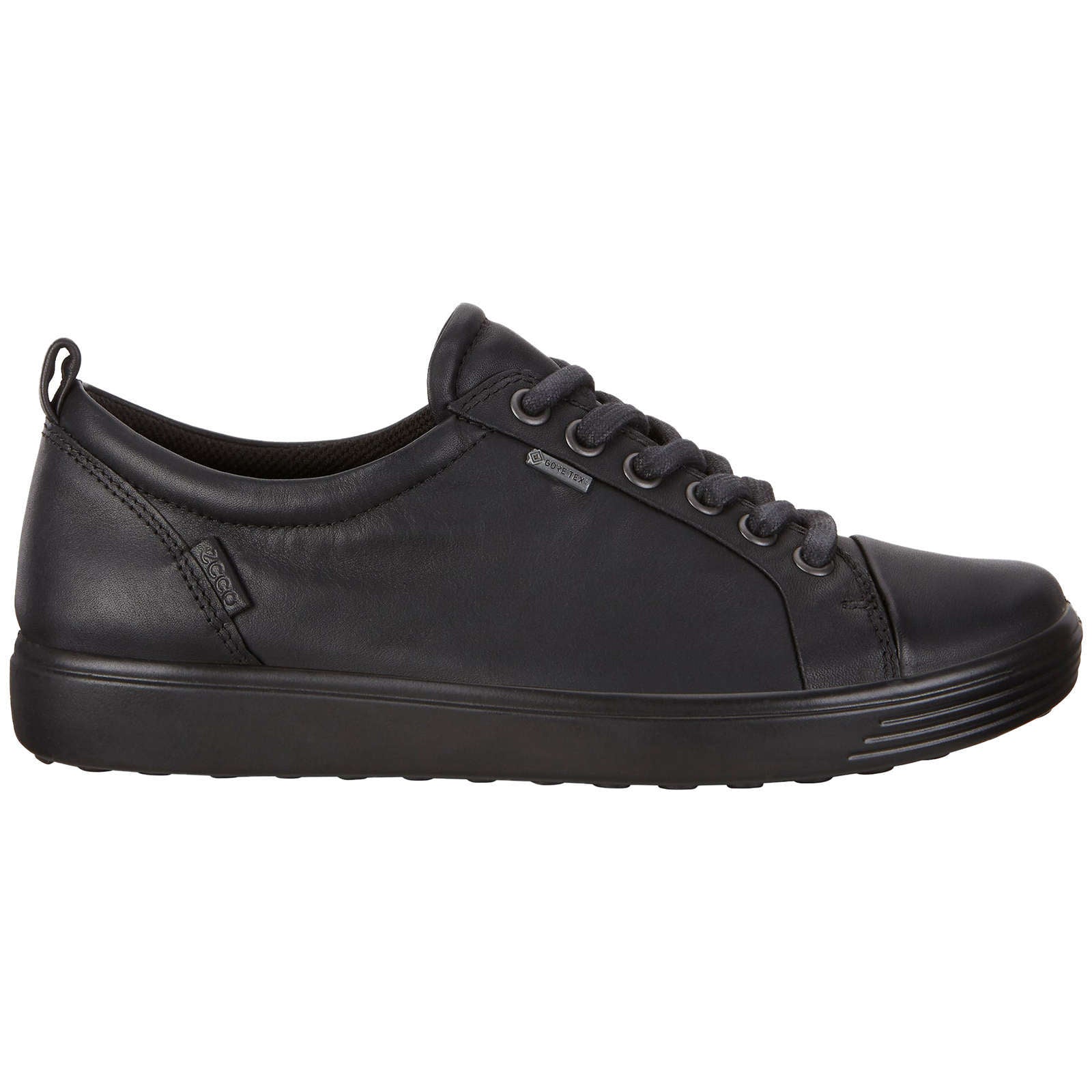 Ecco Soft 7 Gore-Tex Leather Womens Trainers#color_black