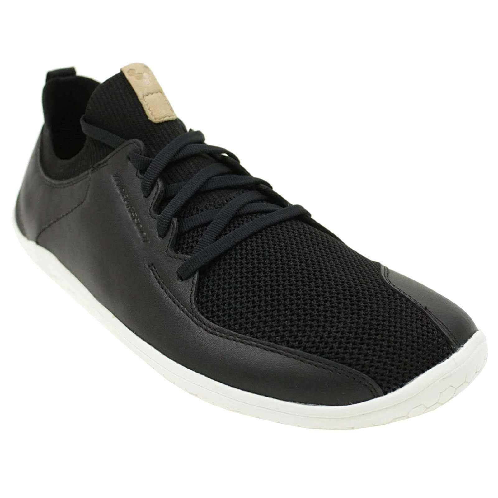 Vivobarefoot Primus Knit Leather Textile Womens Trainers#color_black