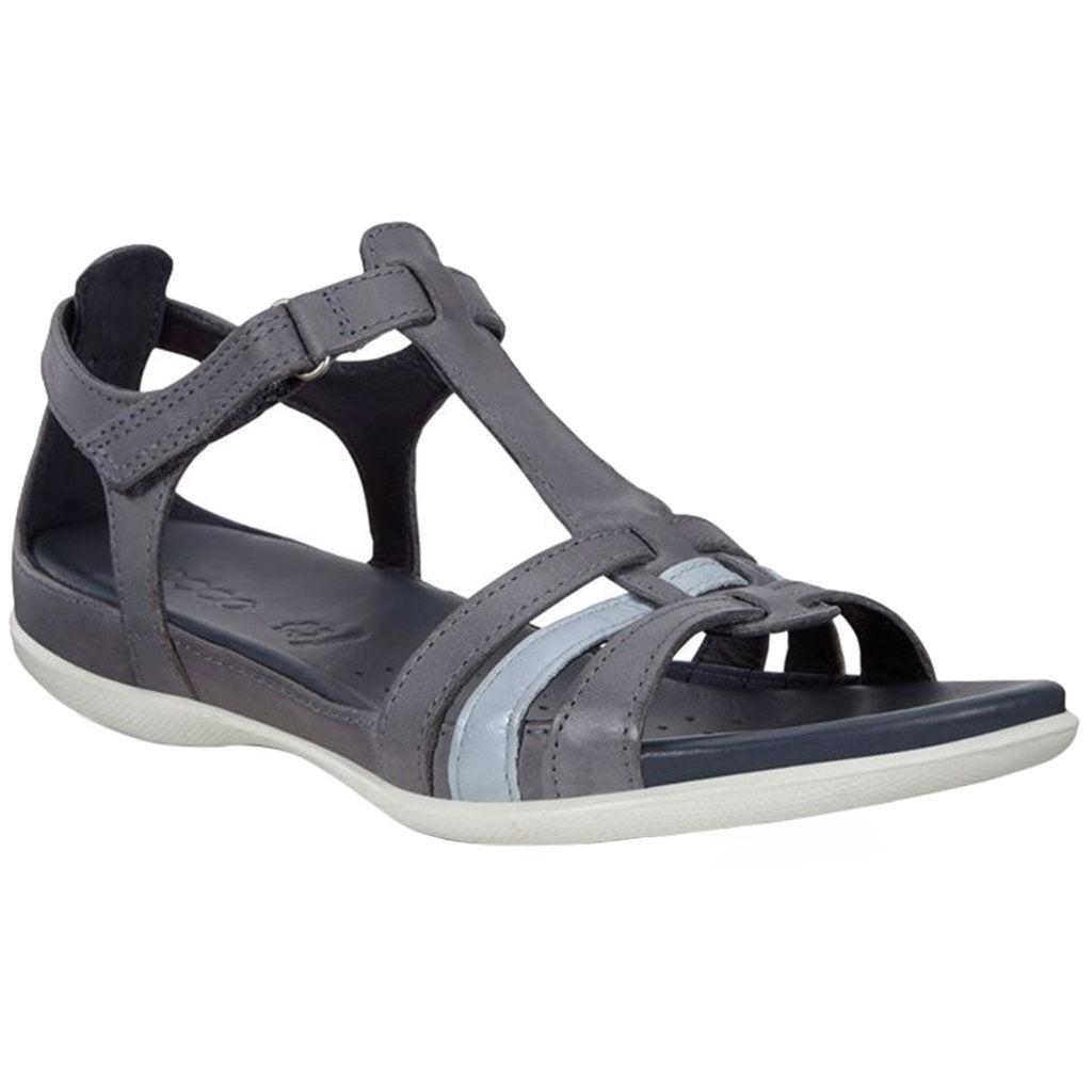 Ecco Flash 240873 Leather Womens Sandals#color_marine dusty blue metallic