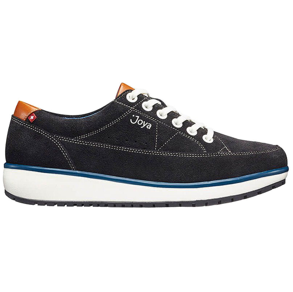 Joya Vancouver Suede Leather Womens Trainers#color_black blue