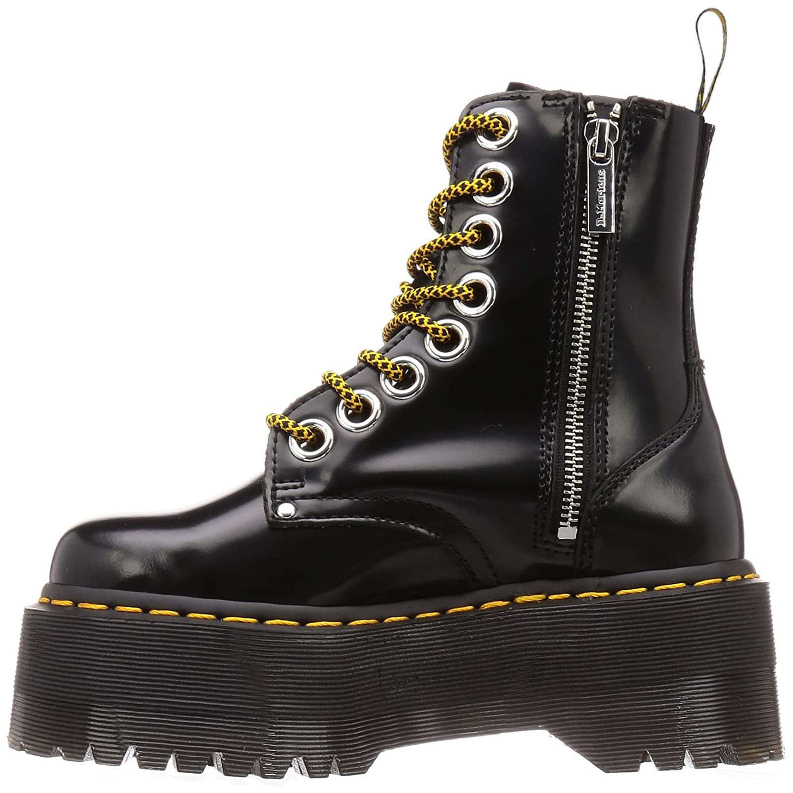 Dr. Martens Jadon Max Buttero Leather Womens Boots#color_black