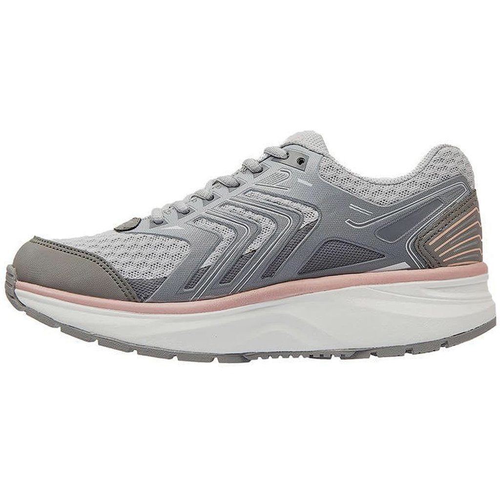 Joya Electra PU Leather & Textile Women's Trainers#color_light grey