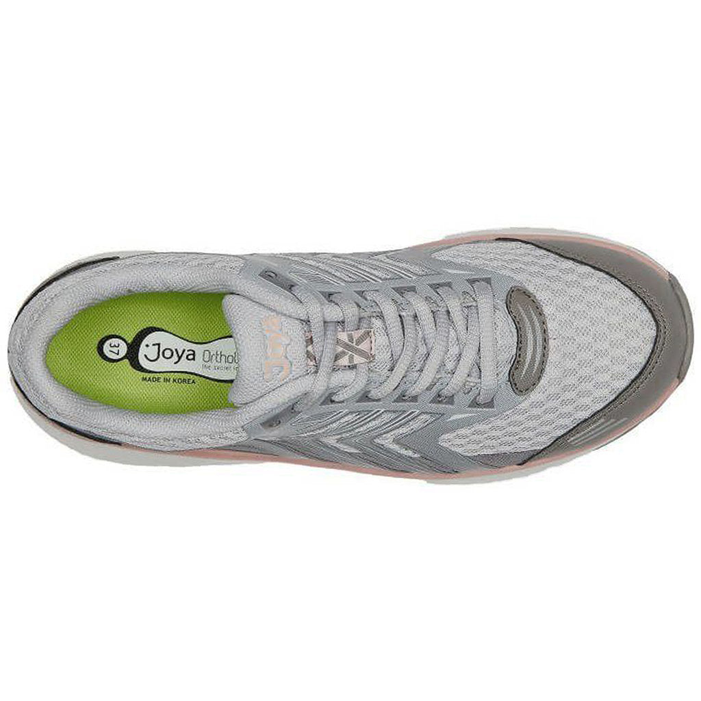 Joya Electra PU Leather & Textile Women's Trainers#color_light grey
