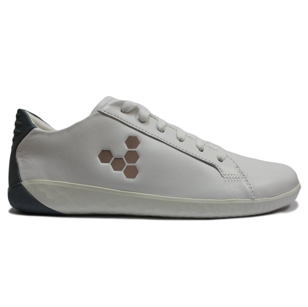 Vivobarefoot Geo Court Leather Womens Trainers#color_white blue pink