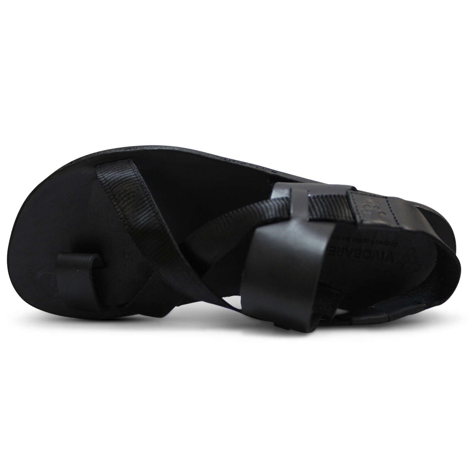 Vivobarefoot Kuru Leather Womens Sandals#color_obsidian black