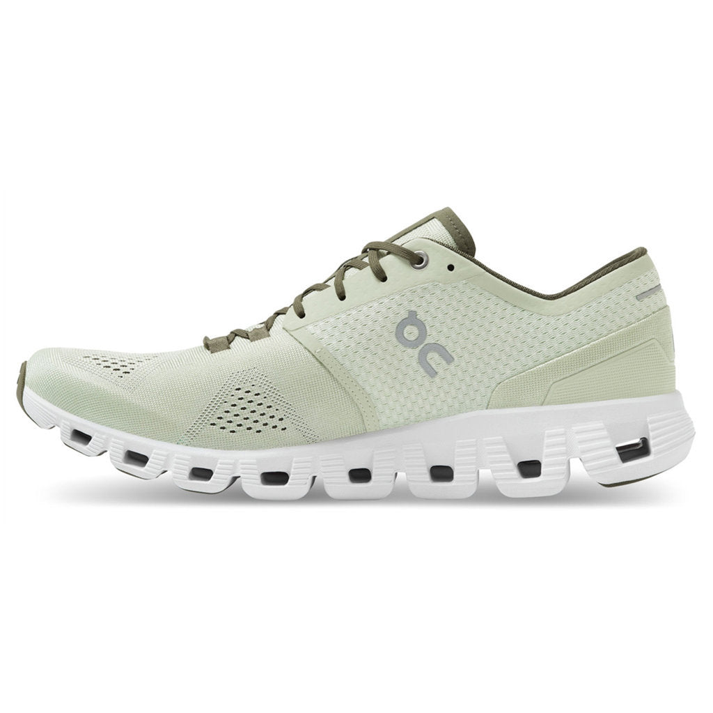 On Cloud X Textile Men's Running Shoes#color_aloe white