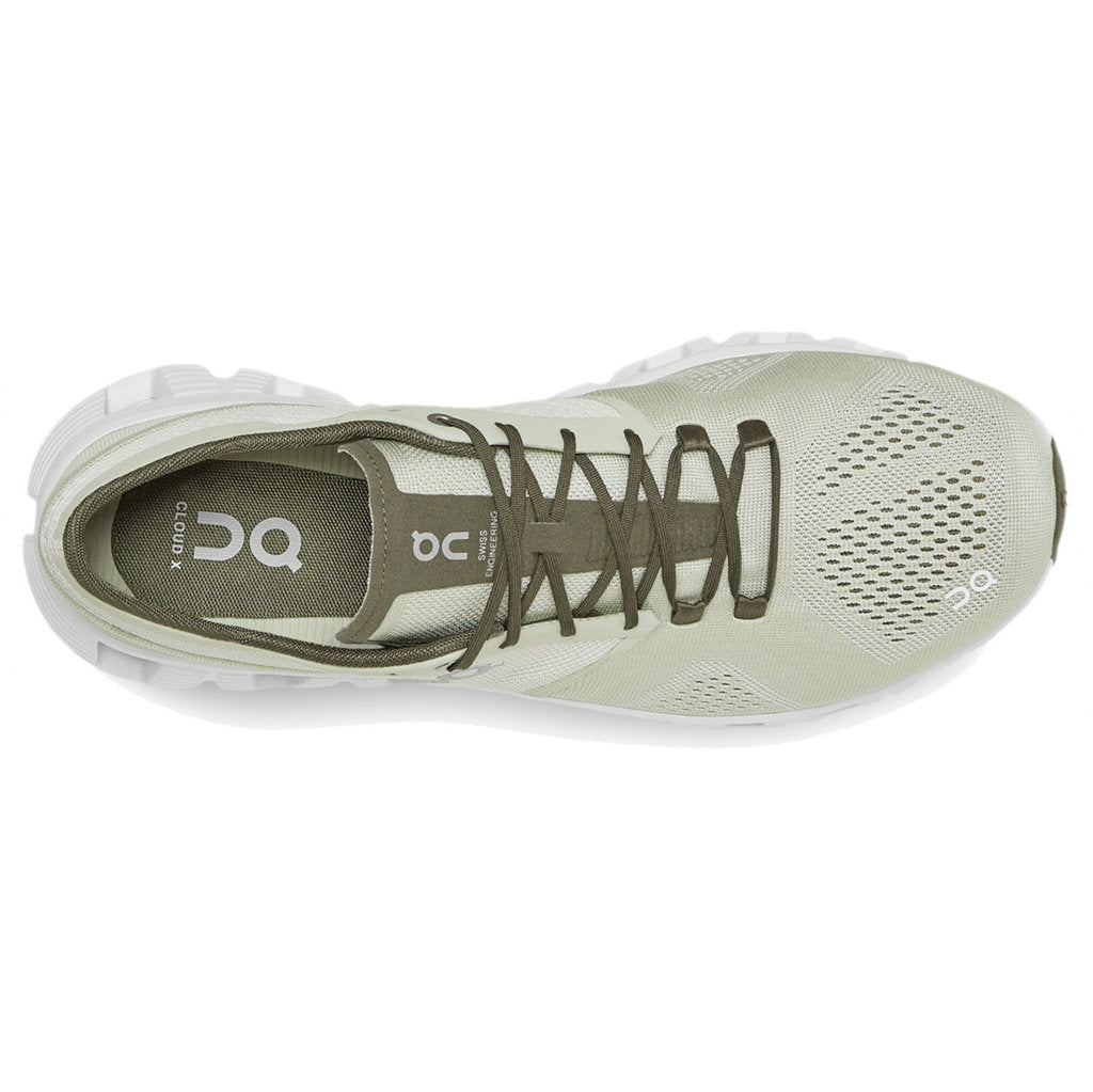 On Cloud X Textile Men's Running Shoes#color_aloe white