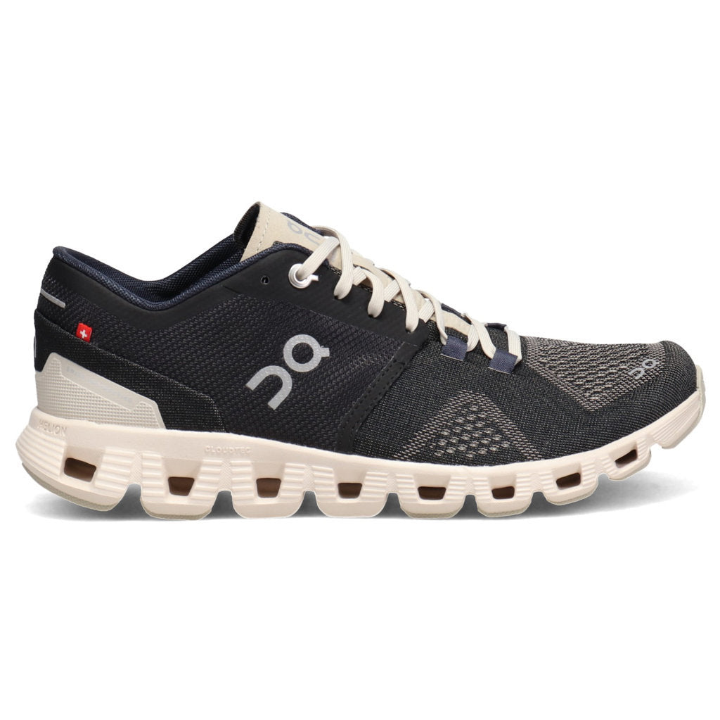 On Running Cloud X Textile Women's Low-Top Trainers#color_black pearl