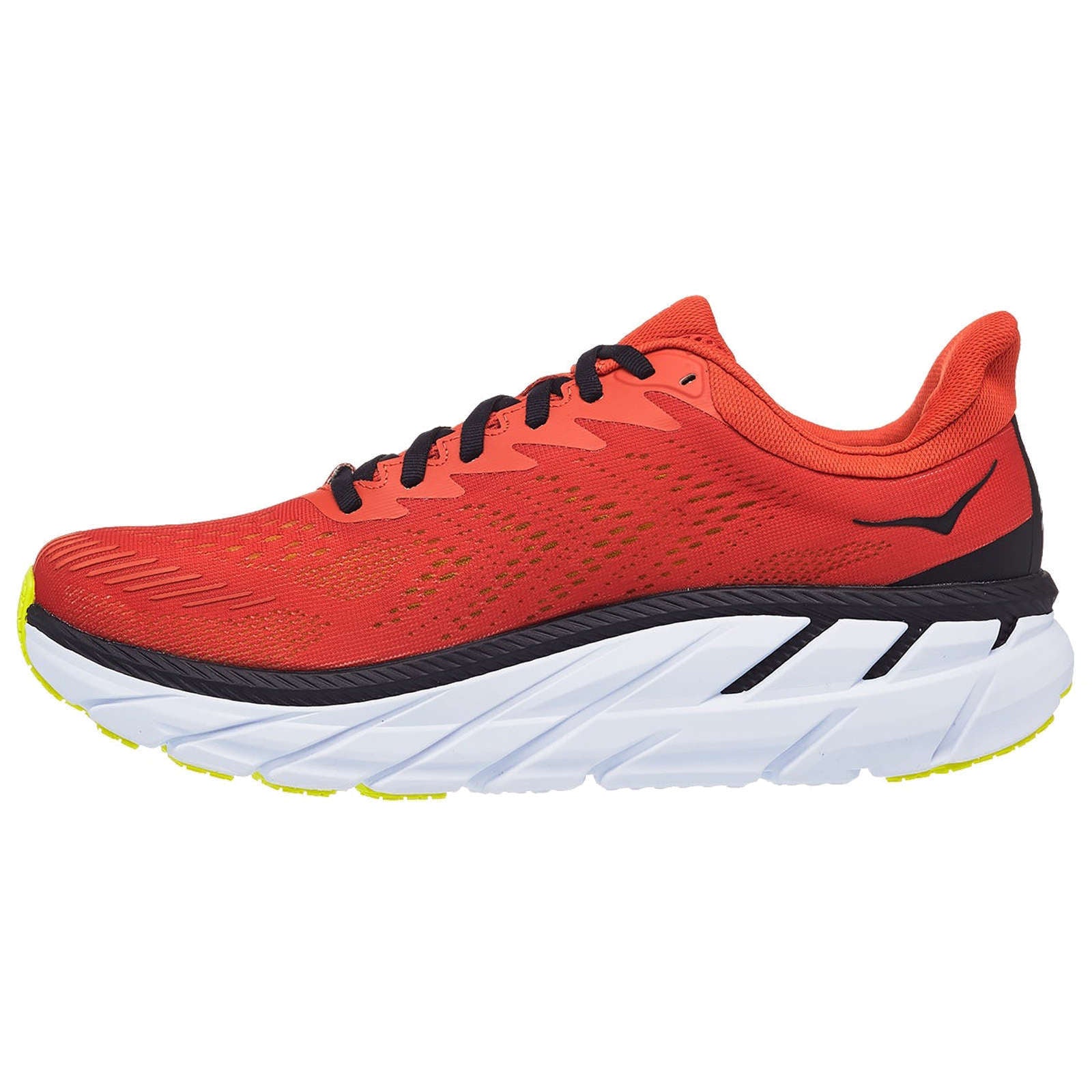 Hoka One One Clifton 7 Mesh Men's Low-Top Road Running Trainers#color_chili black