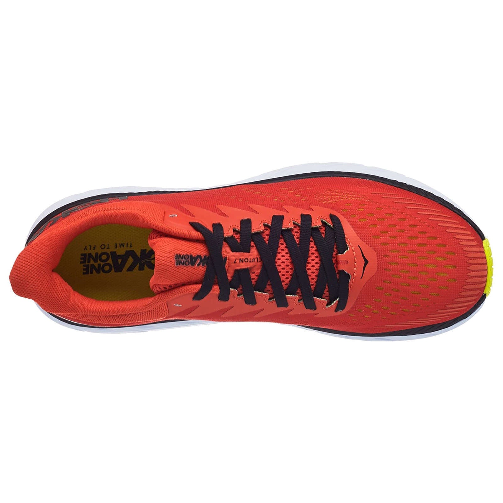 Hoka One One Clifton 7 Mesh Men's Low-Top Road Running Trainers#color_chili black