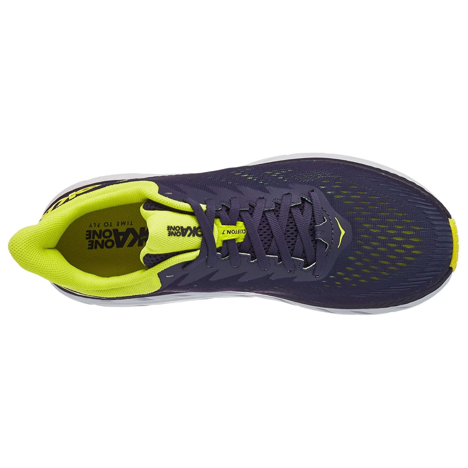 Hoka One One Clifton 7 Mesh Men's Low-Top Road Running Trainers#color_odyssey grey evening primrose