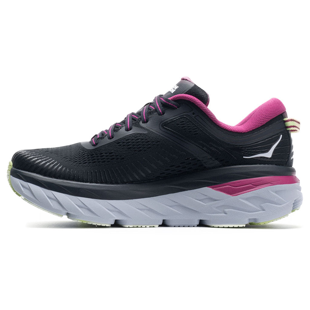 Hoka Bondi 7 Mesh Women's Running Shoes#color_blue graphite festival fuchsia
