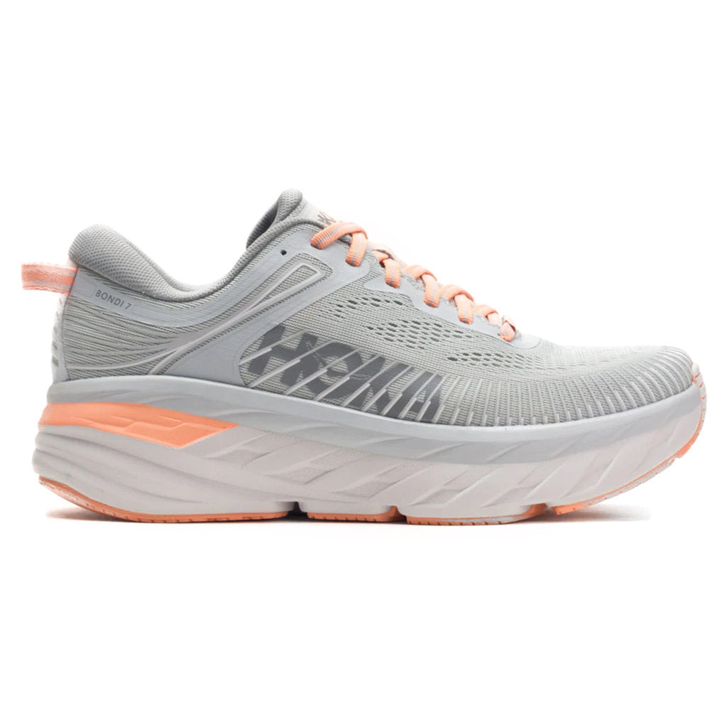 Hoka Bondi 7 Mesh Women's Running Shoes#color_harbor mist sharkskin