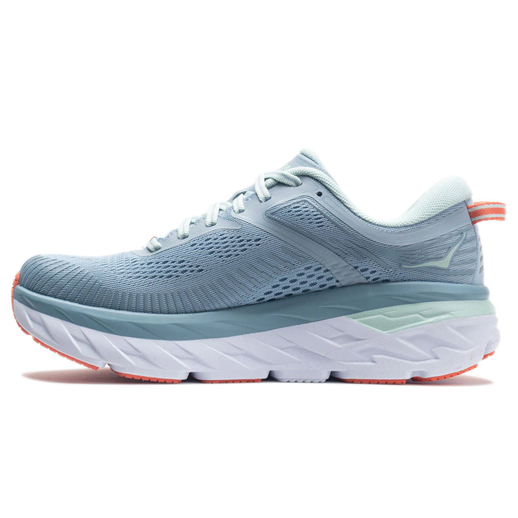 Hoka Bondi 7 Mesh Women's Running Shoes#color_blue fog blue glass