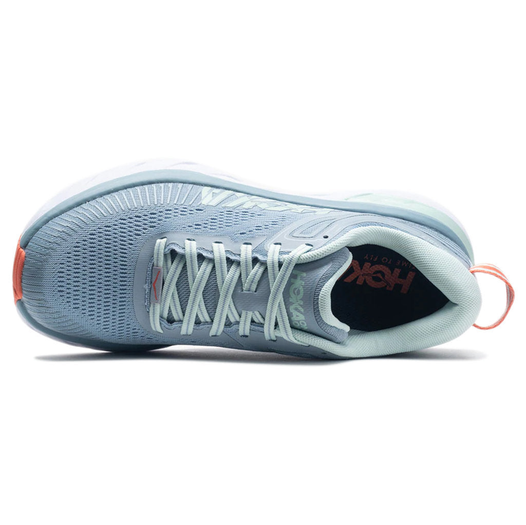 Hoka Bondi 7 Mesh Women's Running Shoes#color_blue fog blue glass