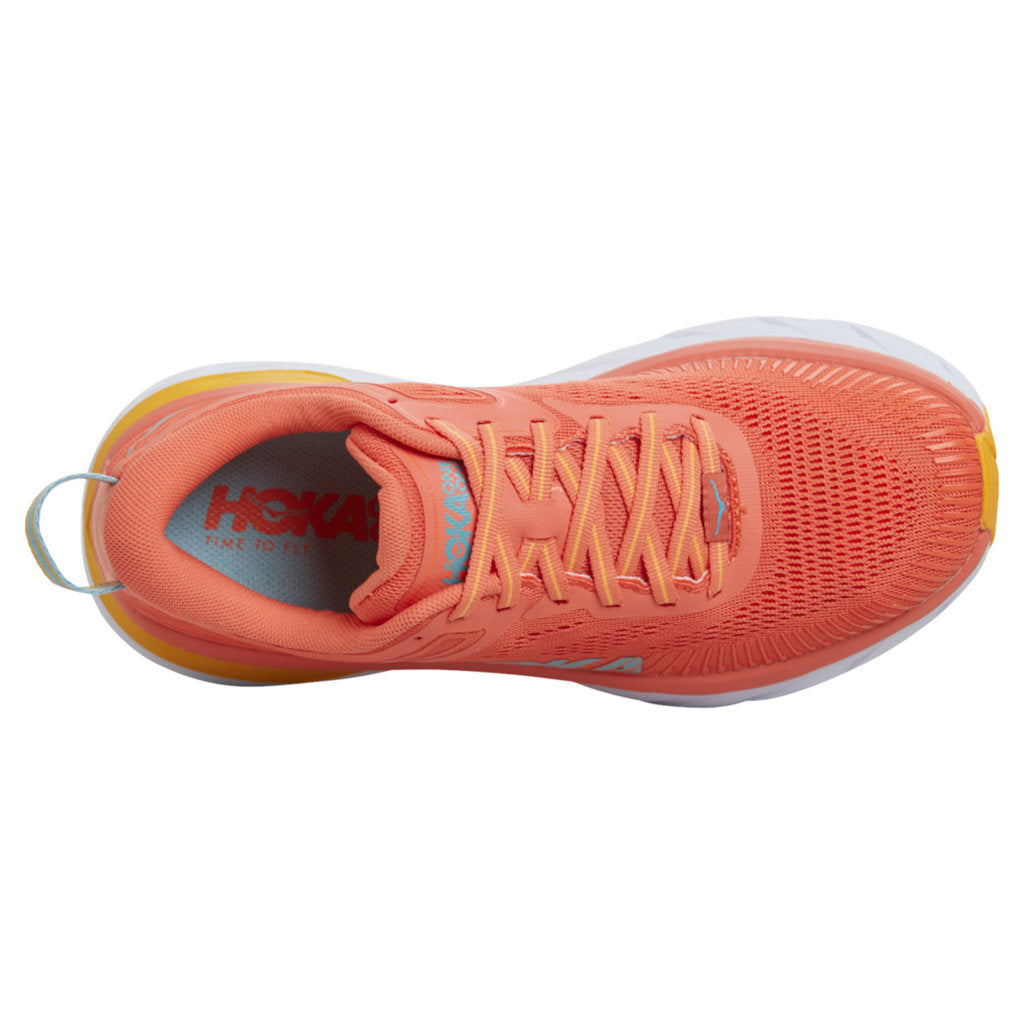 Hoka Bondi 7 Mesh Women's Running Shoes#color_camelia coastal
