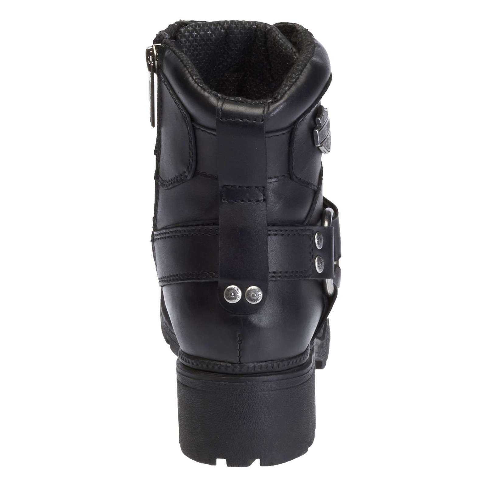 Harley Davidson Jocelyn Full Grain Leather Women's Short Harness Boots#color_black