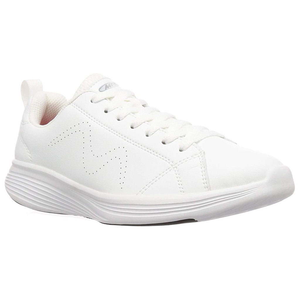 MBT Ren PU Leather Men's Low-Top Trainers#color_white