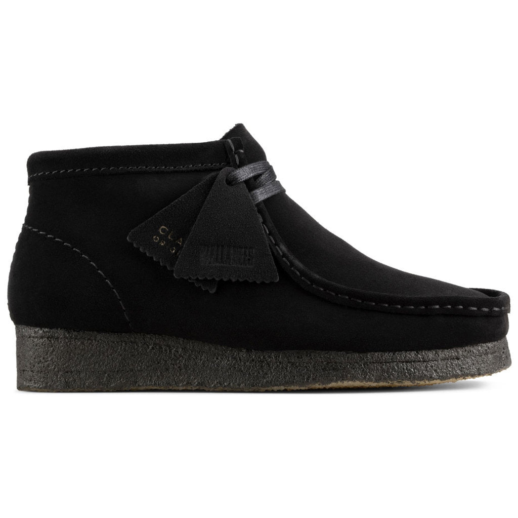 Clarks Originals Wallabee Suede Leather Women's Boots#color_black