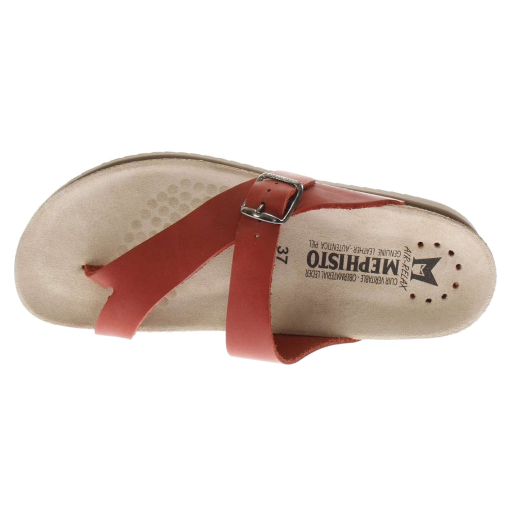 Mephisto Helen Leather Womens Sandals#color_red