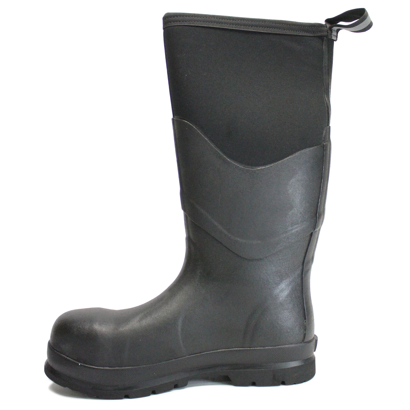 Muck Boot Chore Max Steel Toe S5 Rubber Men's Tall Wellington Boots#color_black