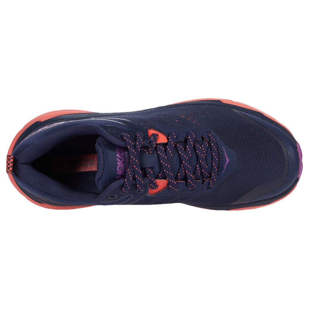 Hoka Challenger ATR 6 Synthetic Textile Women's Running Shoes#color_black iris hot coral