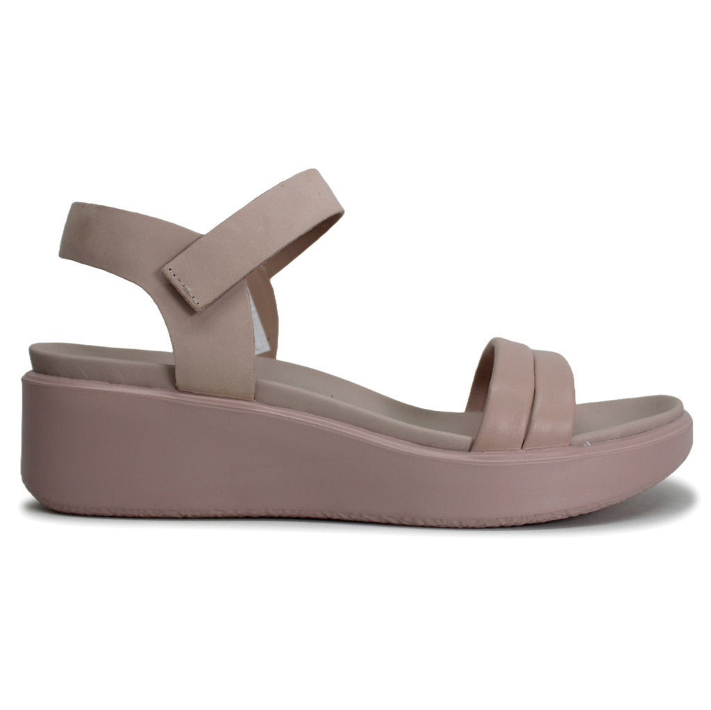 Ecco Flowt Wedge LX Leather Womens Sandals#color_rose dust