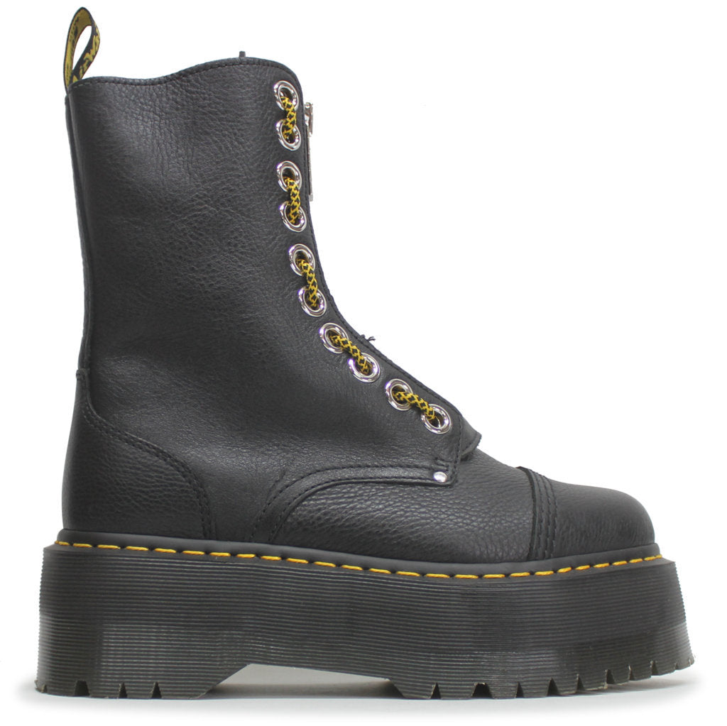 Dr. Martens Womens Boots Sinclair Hi Max Lace-Up Zip-Up Ankle Pisa Leather - UK 6.5