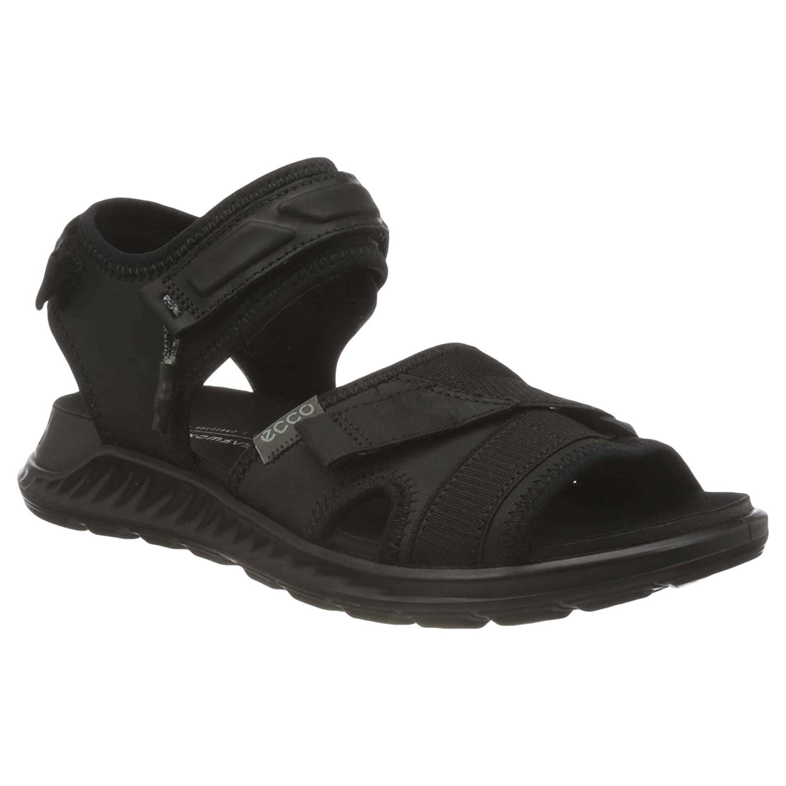 Ecco Exowrap Nubuck Textile Womens Sandals#color_black